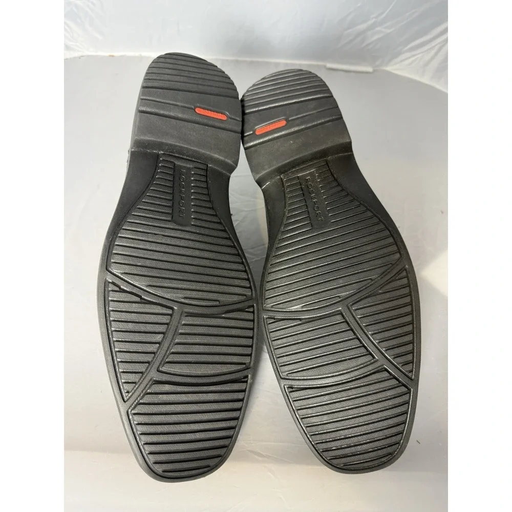 Rockport Trutech Black Leather Leader 2 Apron Toe Oxford 15 W Men's